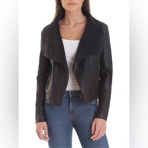COPY - BAGATELLE Open Front Faux Leather Jacket | size XL